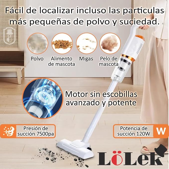 LoLek Aspiradora Inalámbrica Portátil