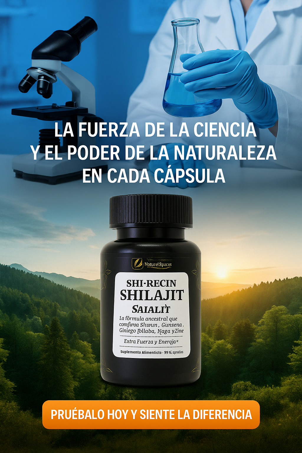 SHI-RECIN Shilajit Cápsulas – Energía y vitalidad natural en cada dosis