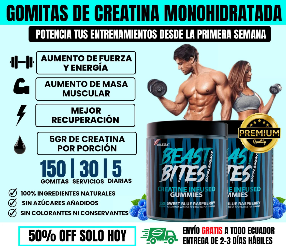 Beast Bites™ – La creatina en forma de gomita que se adapta a tu vida
