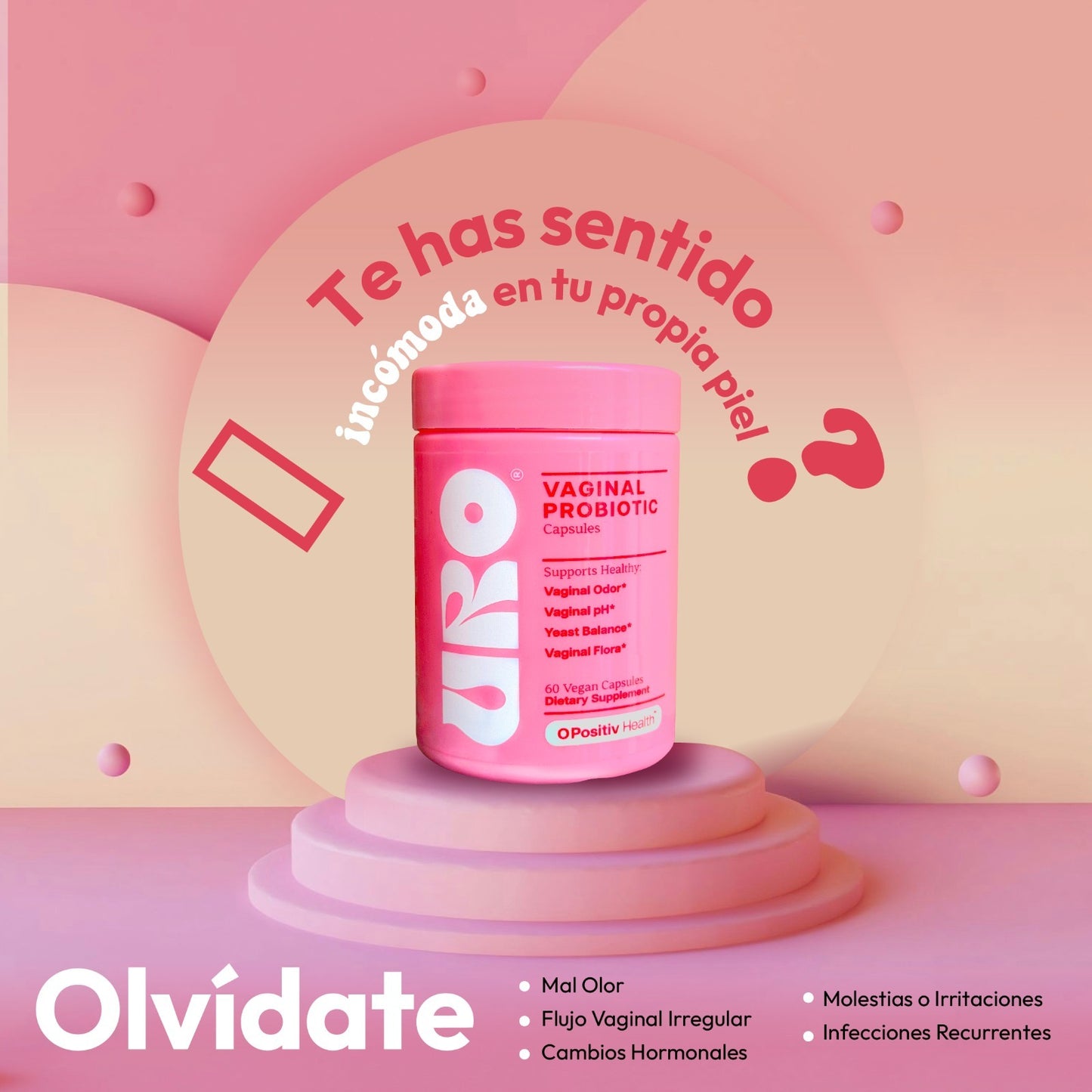 URO Probiótico Vaginal: Equilibra tu zona íntima y dile adiós a las molestias