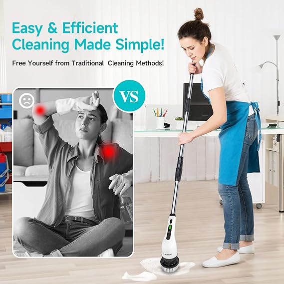 Cepillo Giratorio Eléctrico Inalámbrico 9 en 1