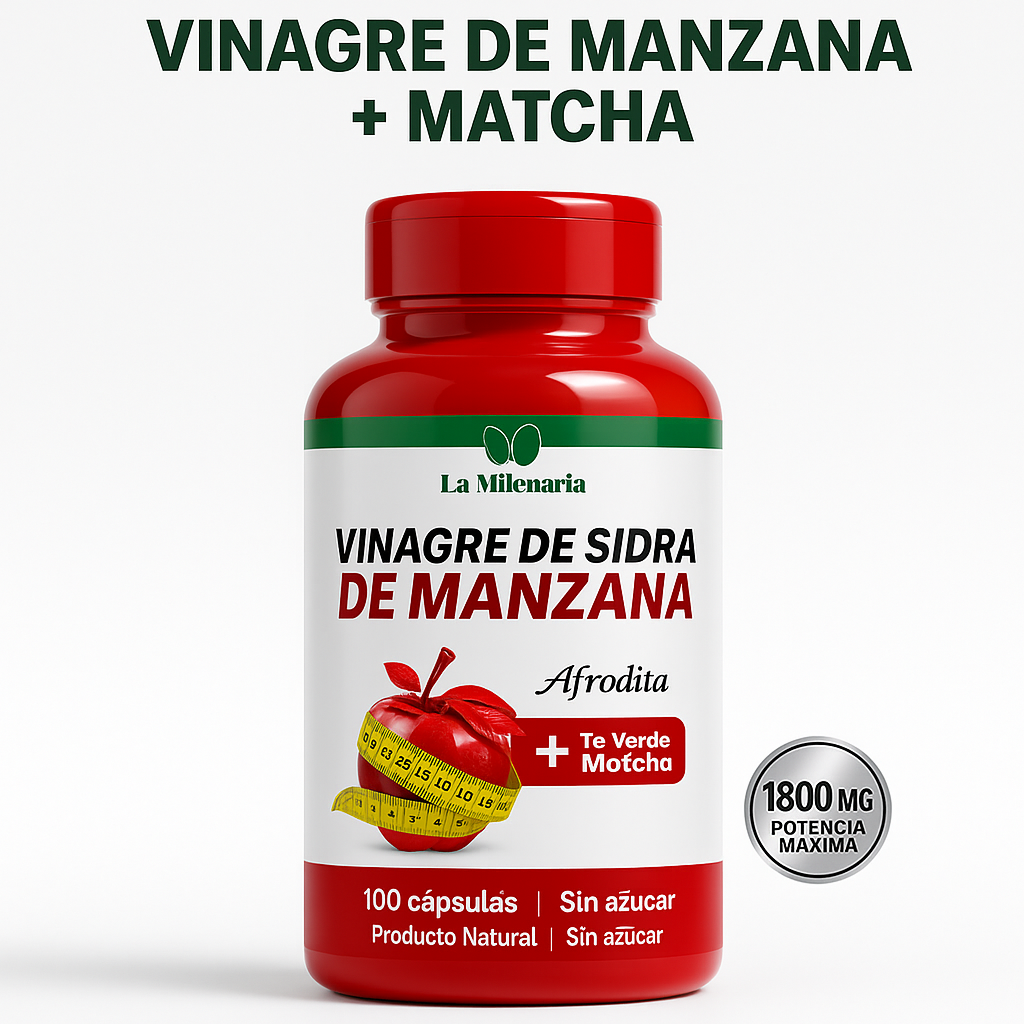 AFRODITA VINAGRE DE MANZANA + MATCHA