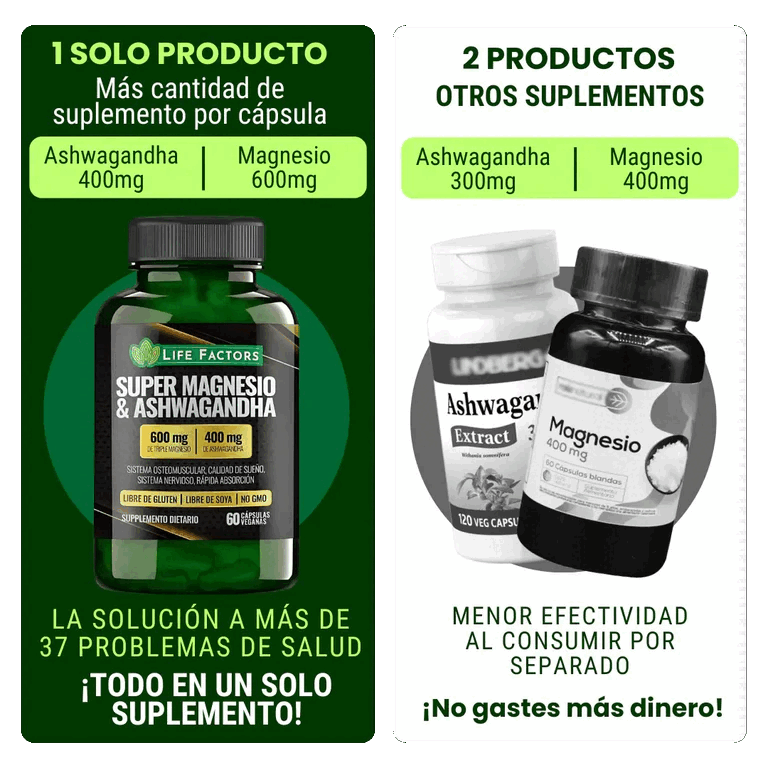 Super Magnesio + Ashwagandha: Tu Relax Natural, tu Energía Renovada