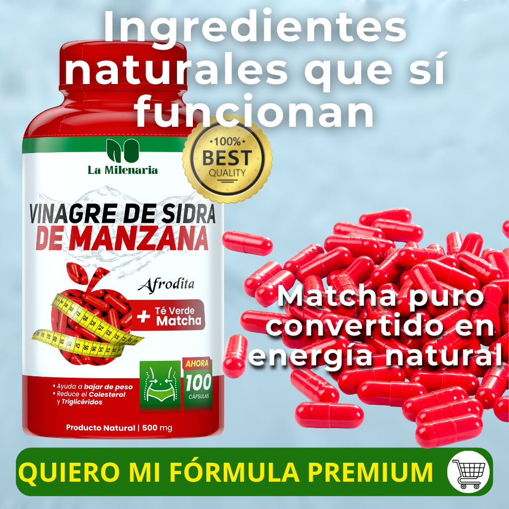 AFRODITA VINAGRE DE MANZANA + MATCHA