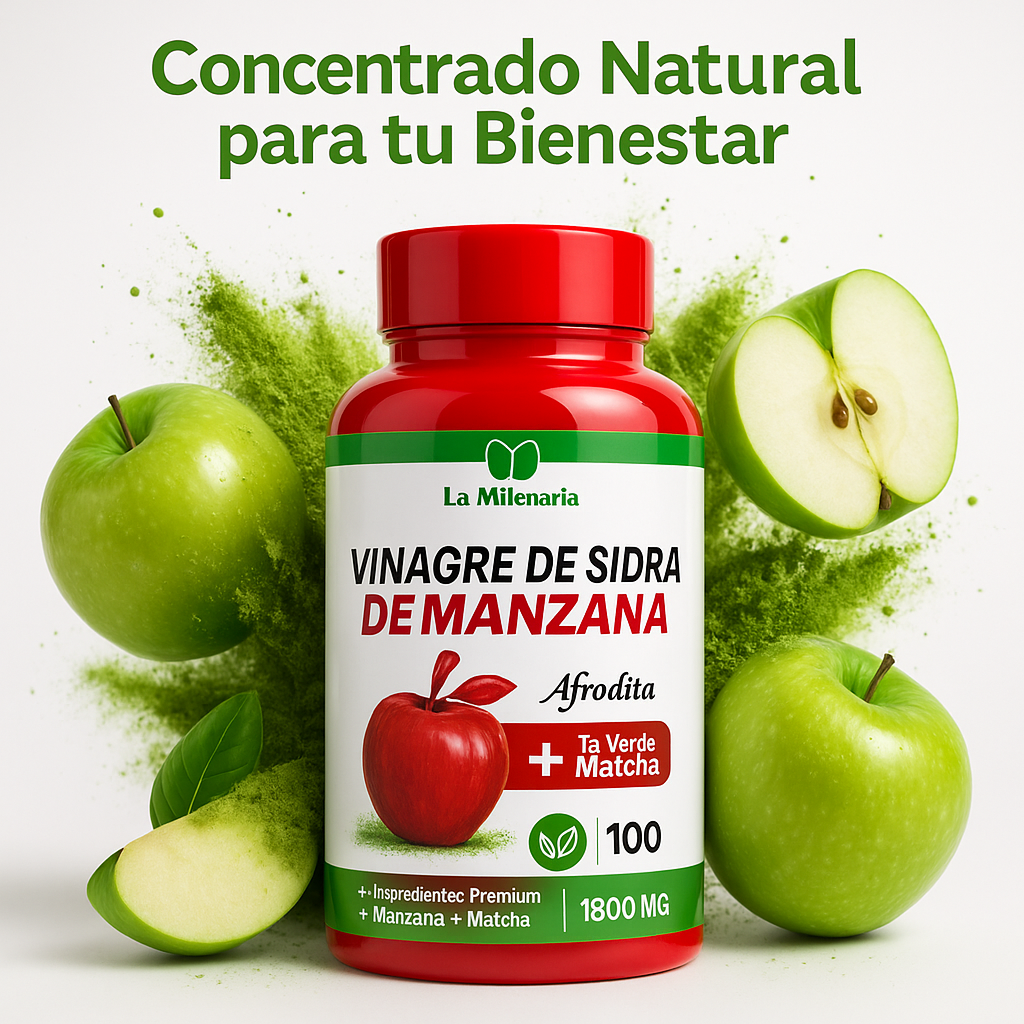 AFRODITA VINAGRE DE MANZANA + MATCHA