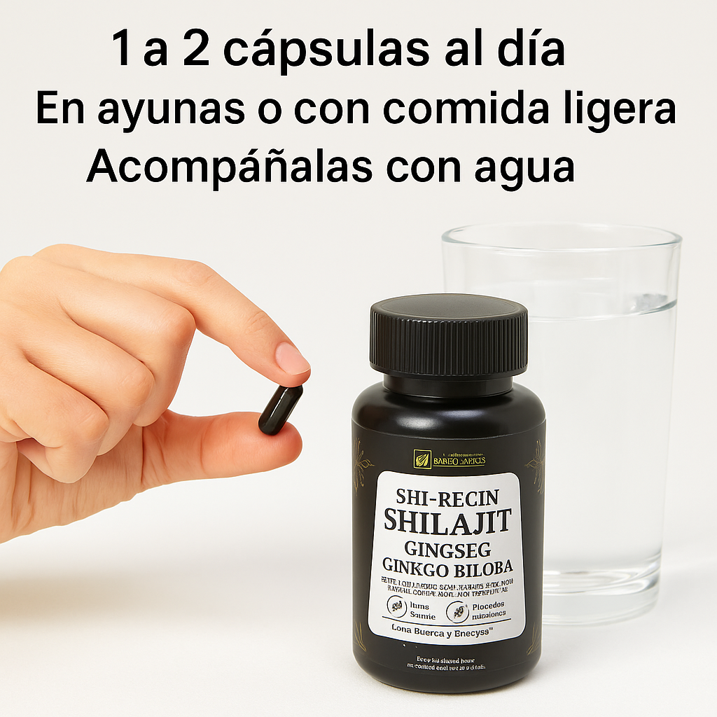 SHI-RECIN Shilajit Cápsulas – Energía y vitalidad natural en cada dosis