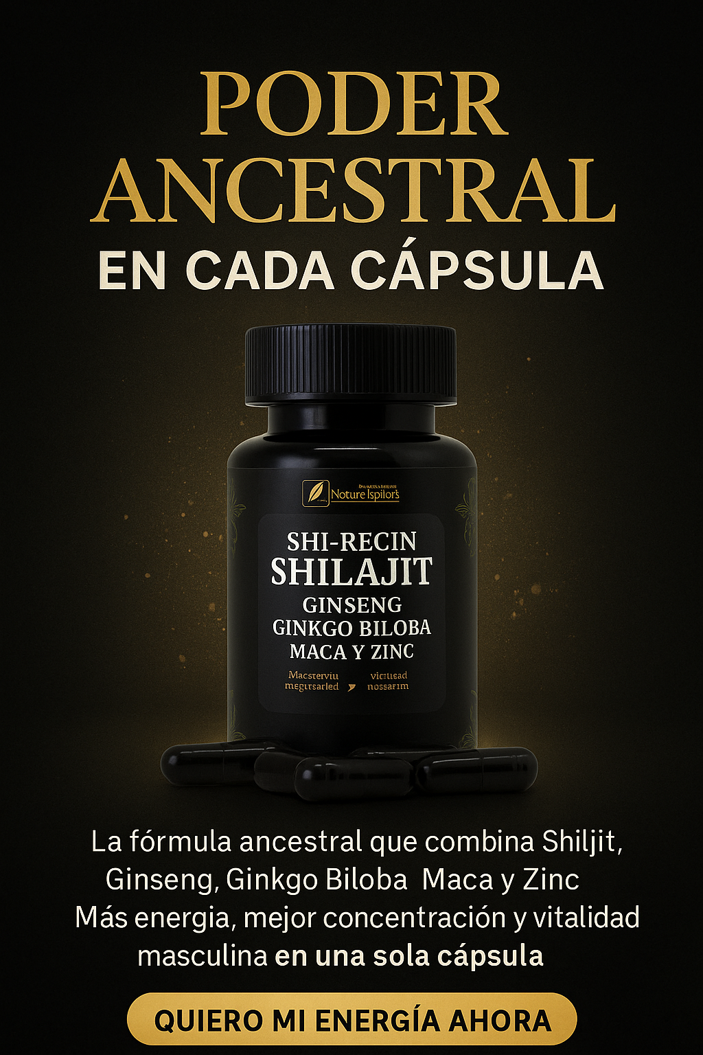 SHI-RECIN Shilajit Cápsulas – Energía y vitalidad natural en cada dosis
