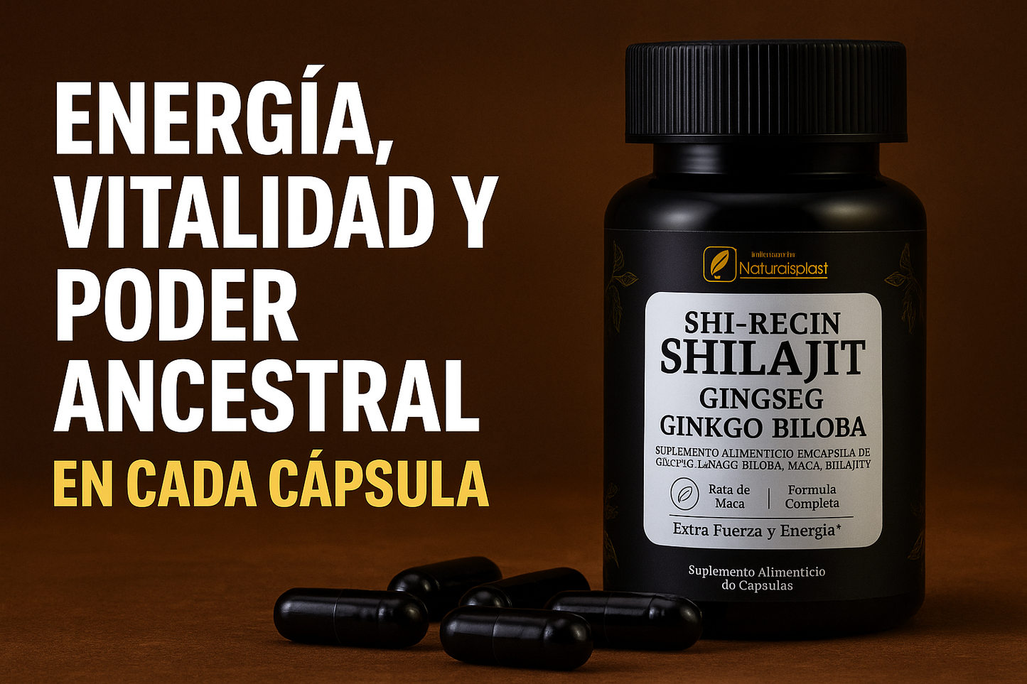 SHI-RECIN Shilajit Cápsulas – Energía y vitalidad natural en cada dosis