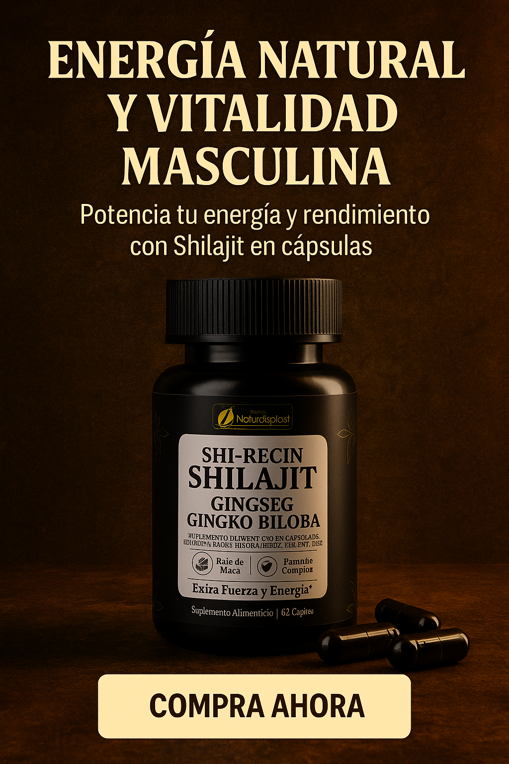 SHI-RECIN Shilajit Cápsulas – Energía y vitalidad natural en cada dosis