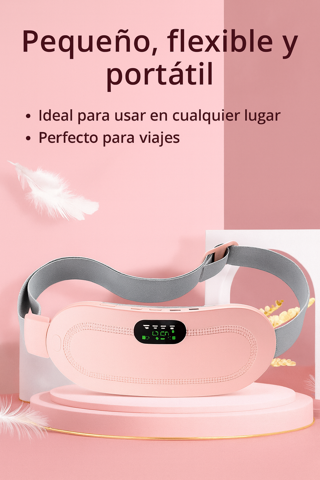 Cinturón Térmico Masajeador – Alivio Rápido y Natural para Cólicos