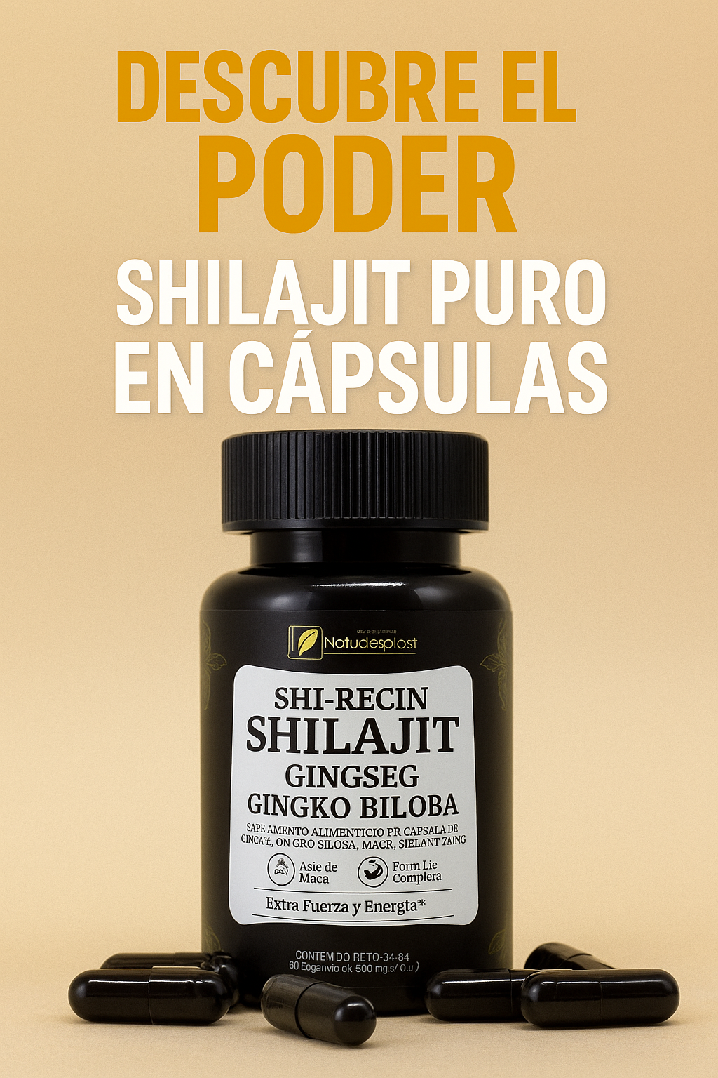 SHI-RECIN Shilajit Cápsulas – Energía y vitalidad natural en cada dosis
