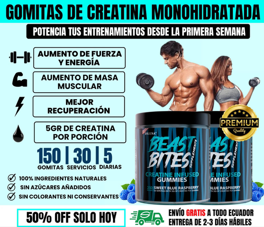 Beast Bites™ – La creatina en forma de gomita que se adapta a tu vida