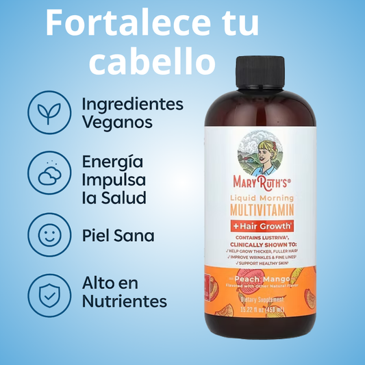MaryRuth’s – Multivitamínico Líquido para Cabello, Piel y Energía Natural