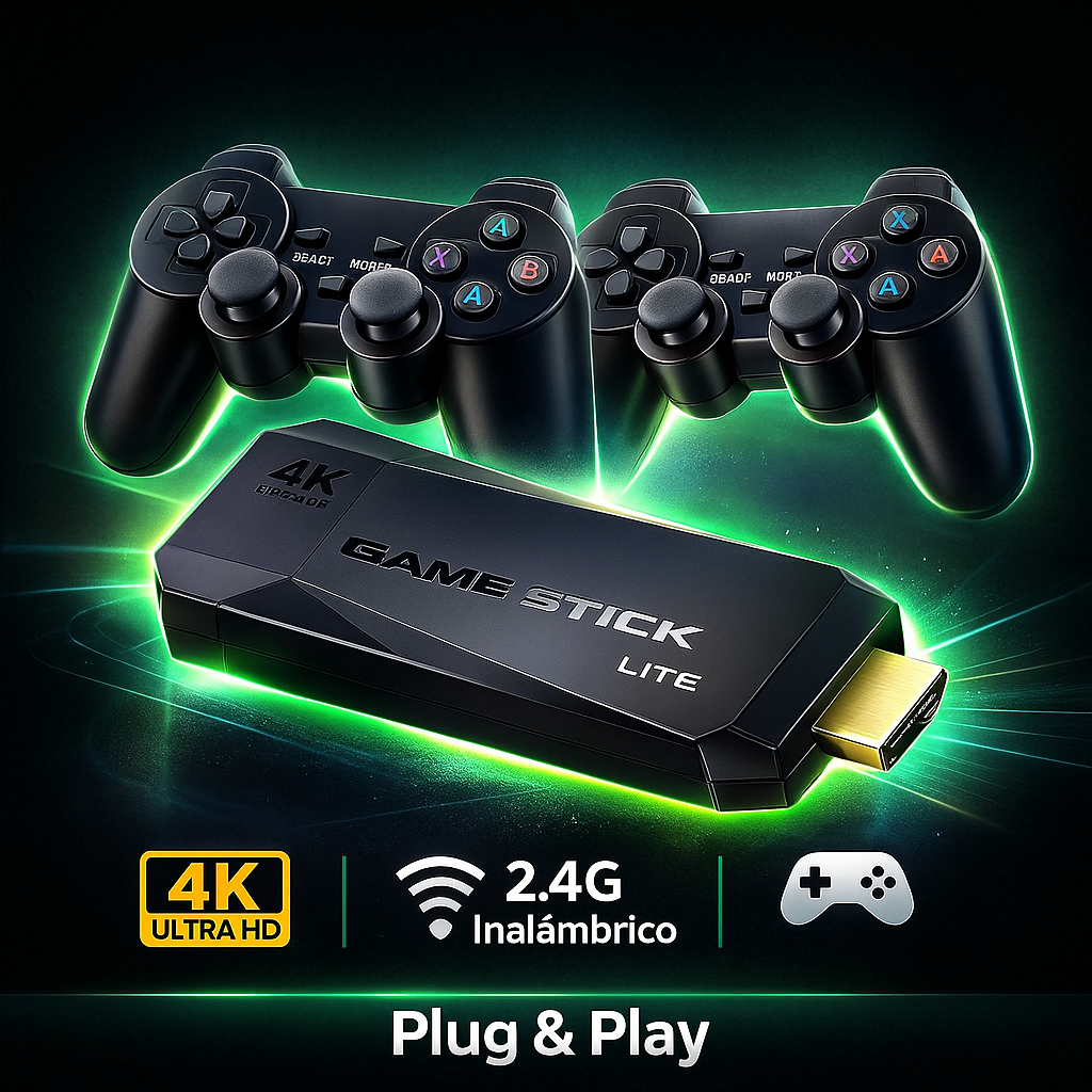 Game Stick Retro 4K Ultra HD Inalámbrico