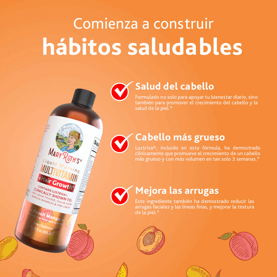 MaryRuth’s – Multivitamínico Líquido para Cabello, Piel y Energía Natural