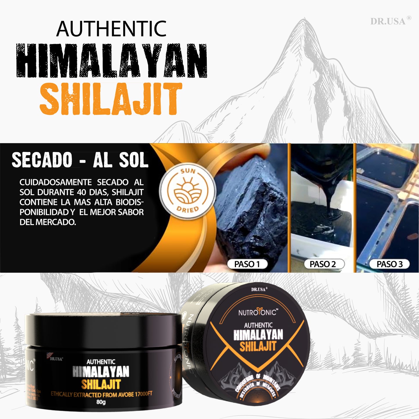 Shilajit en Resina Pura — Energía, Enfoque y Vitalidad Natural